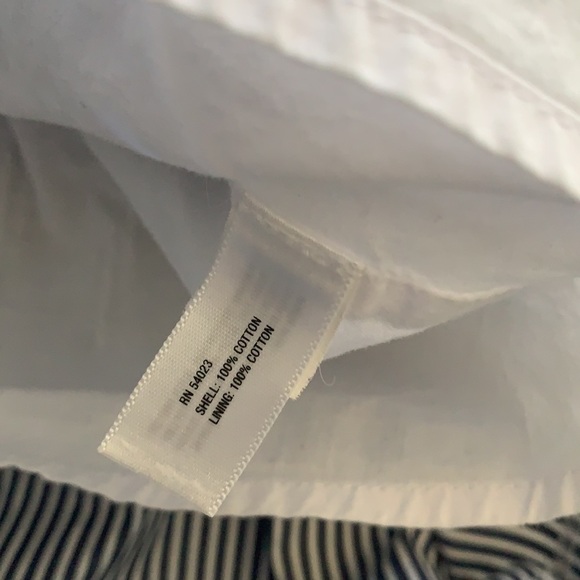 Gap striped Navy Blue white midi cotton size 0 summer beach fit and flare casual - Picture 7 of 9